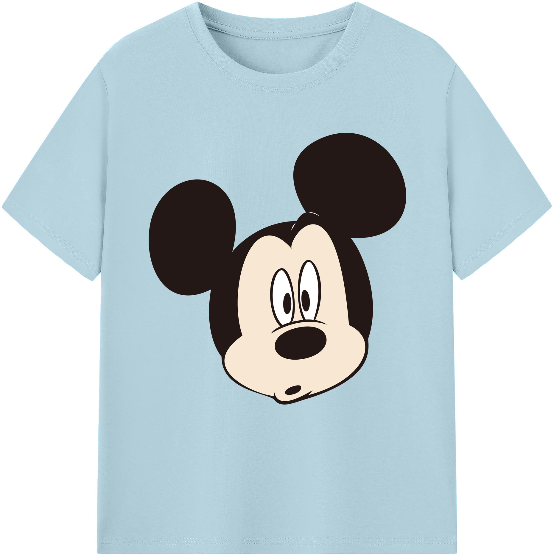 （画像用） ミッキーマウス Mickey Mouse 綿100％半袖Tシャツ（フロントプリント）